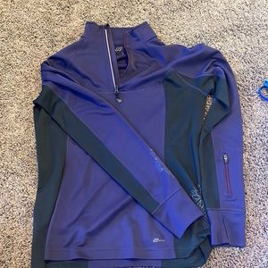 Eddie Bauer Sport Runner’s 1/4 Zip / Purple with Charcoal / Size L